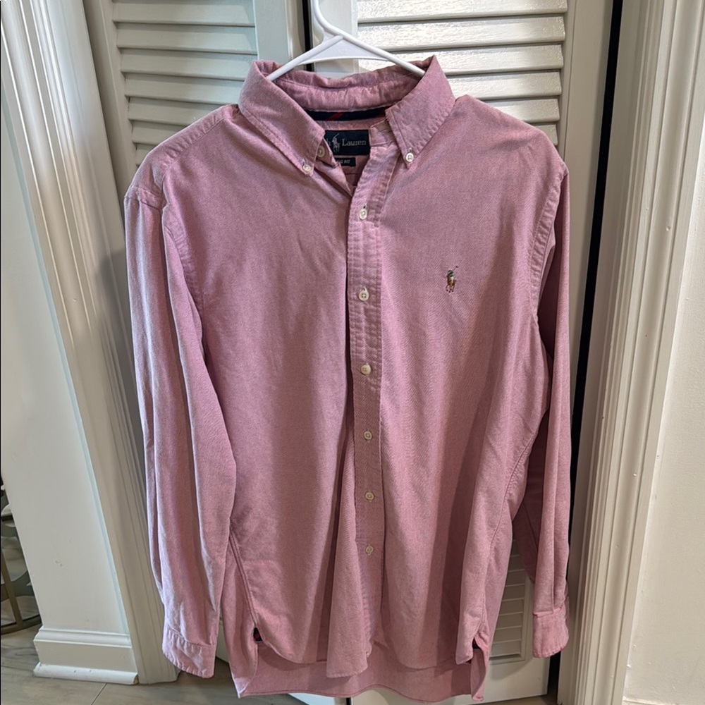 Lauren Ralph Lauren Soft Red Casual Button Down Shirt